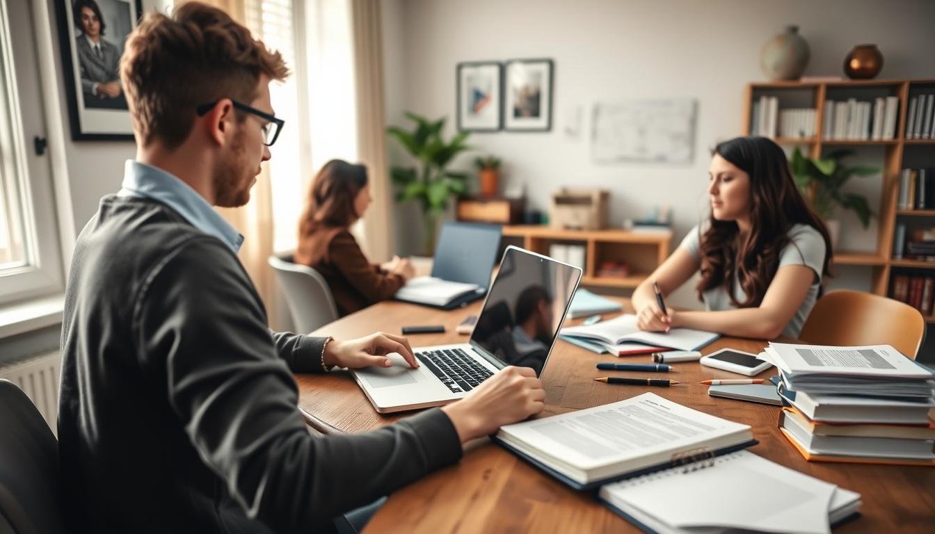 Student developing practical and academic skills